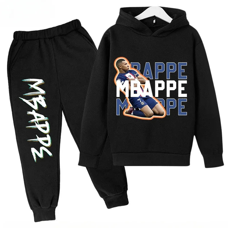 Mbappé-set med huvtröja och byxor